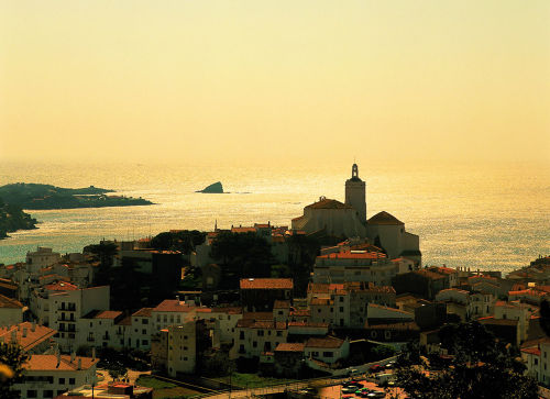 Cadaques aerial view Costa Brava Spain